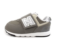 New Balance rain cloud/silver metallic 574 sneaker (wide)